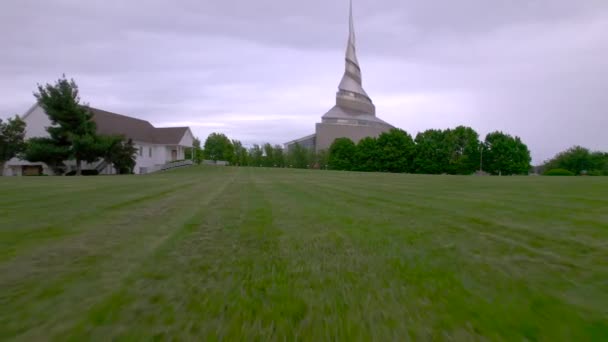Légy Templom Sorsa Ahol Sarokkő Volt Függetlenség Missouri Krisztus Egyház — Stock videók