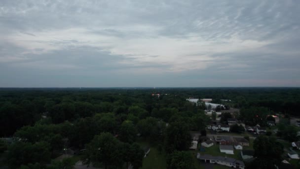 Drohne Bei Sonnenuntergang Ohio Vereinigte Staaten — Stockvideo