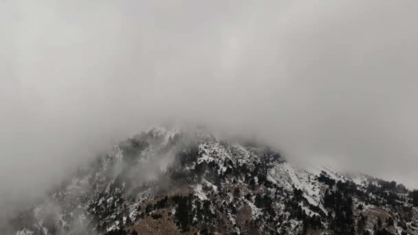 Koperta Misty Clouds Nad Snowcapped Mountains Parku Narodowym Nevado Colima — Wideo stockowe