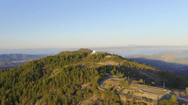 Vista Aérea Monte Observatório Tam Topo Montanha Tamalpais Marin County — Vídeo de Stock