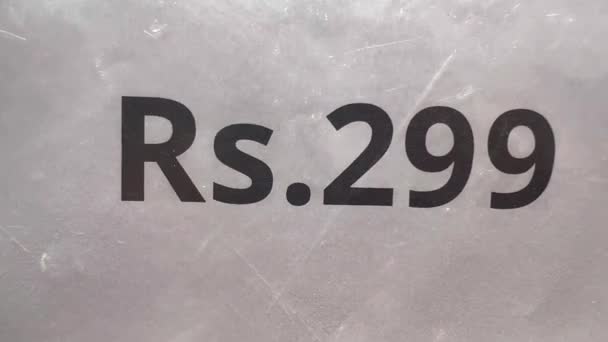 Шаблон Баннера 299 Рупиями Конце Сезона Скидка Супер Продажа 299 — стоковое видео