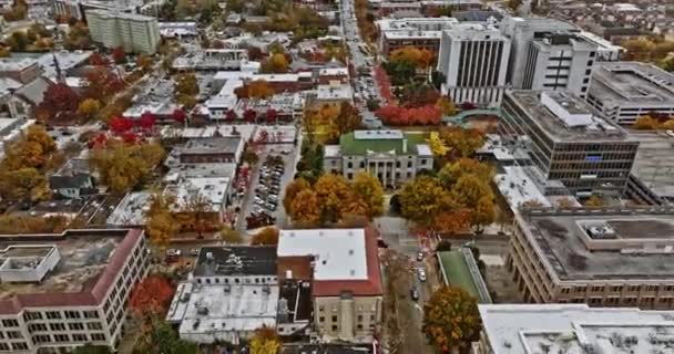 Atlanta Aerial V745 Ptaki Widok Oko Dron Latać Wokół Centrum — Wideo stockowe