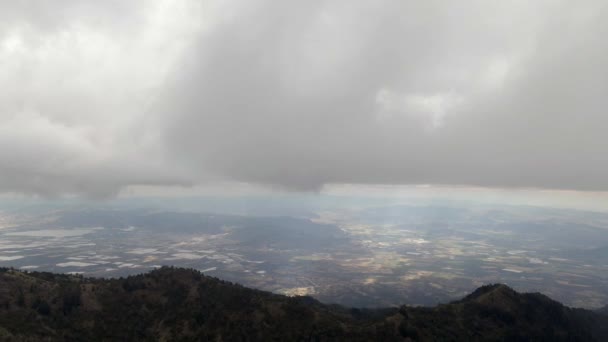 Clouded Sky Forest Mountains National Park Nevado Colima Jalisco Mexico — Stock Video