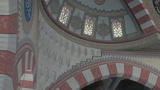 Izzet Pasa Mecset Belsőépítészeti Részletei — Stock videók