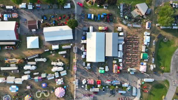 Carnival Farm Fair Country Festival Brings Community People Together Fun — Stock Video