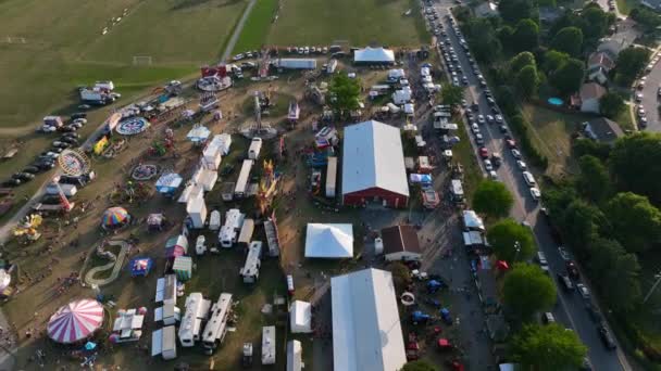 Carnaval Llega América Rural Feria Estatal Verano Revelan Retroceso Aéreo — Vídeo de stock