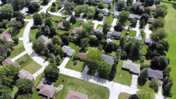 Ein Langsamer Überflug Mit Blick Auf Ein Viertel Saginaw Michigan — Stockvideo