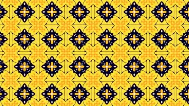 Animation Arabic Decorative Seamless Pattern Sliding Motion Digital Arts — Vídeo de stock