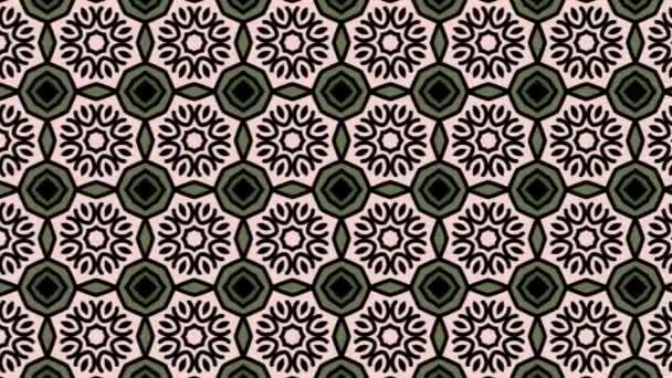 Indigenous Ethnic Tile Pattern Design Backdrop Sliding Seamless Abstract Black — Stock videók