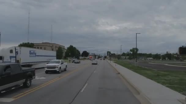 Lkw Fahren Auf Den Straßen Von Indiana Hammond Usa — Stockvideo