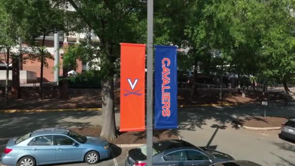 Cavaliers Tekenen Bij Uva Universiteit Van Virginia Atletiek Sport Thema — Stockvideo