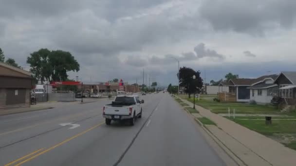 Φορτηγό Στην Ιντιάνα Οδήγηση Γρήγορα Pov — Αρχείο Βίντεο