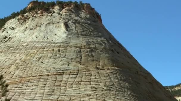 Působivá Topografie Národním Parku Sion Geologická Rezervace Utah — Stock video