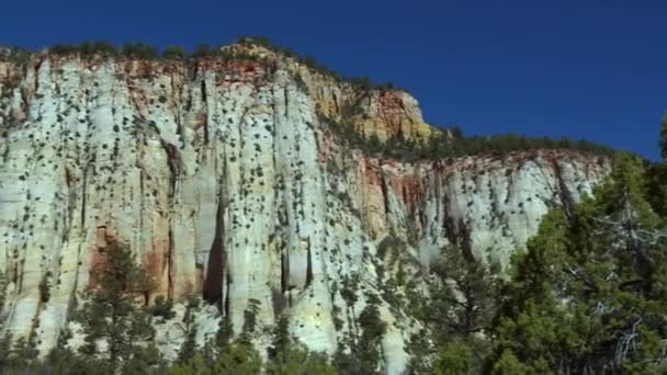 Acantilados Altos White Rock Paisaje Del Cañón Del Parque Nacional — Vídeos de Stock