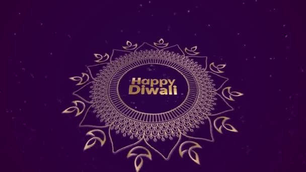 Feliz Diwali Abrelatas Animación — Vídeo de stock