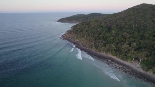Vue Aérienne Par Drone Little Cove Beach Parc National Noosa — Video
