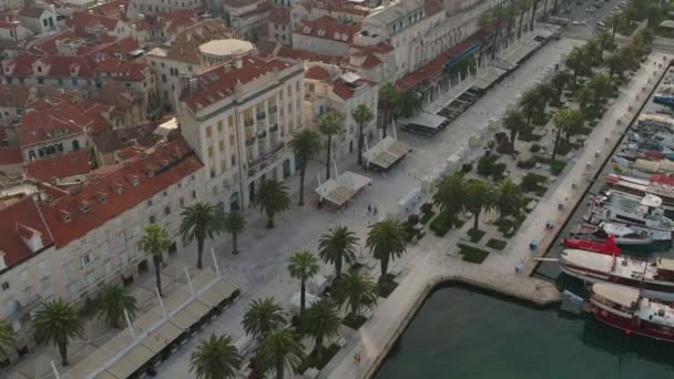 Aérial Tournage Ville Split Croatie Europe — Video