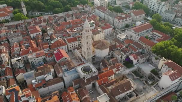 Aerial Shot City Split Croatia Europe — Stock Video