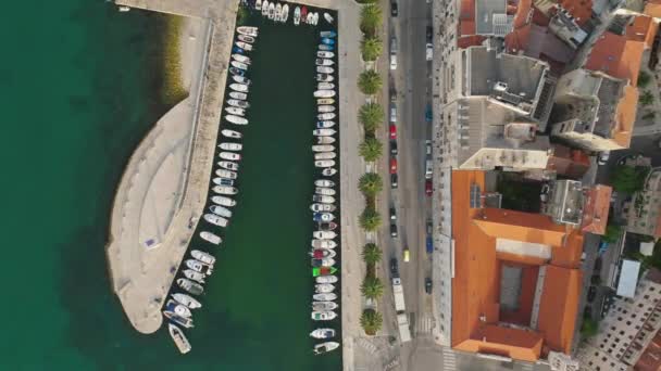 Aerial Tiro Ciudad Split Croacia Europa — Vídeo de stock