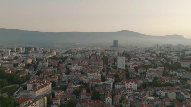 Aerial Tiro Cidade Split Croácia Europa — Vídeo de Stock