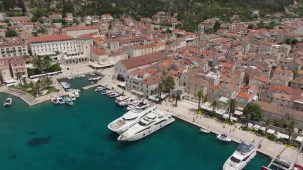 Aerial Shot Hvar Island Chorwacji Europa — Wideo stockowe