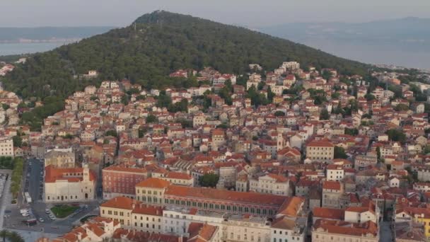 Aerial Shot City Split Horvátországban Európában — Stock videók
