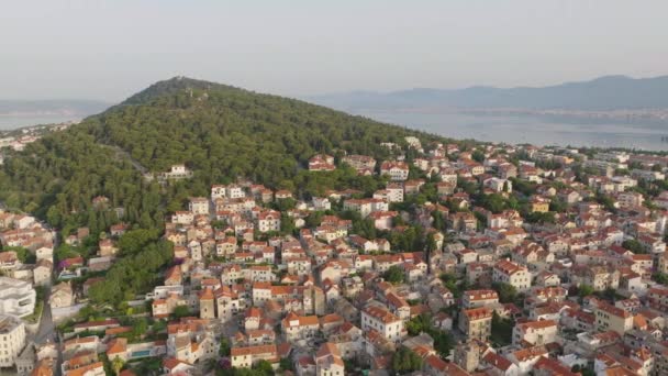 Aerial Shot Van Stad Split Kroatië Europa — Stockvideo