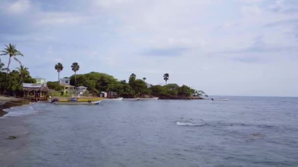 Vista Aerea Bassa Della Baia Fishermans Treasure Beach Giamaica Con — Video Stock