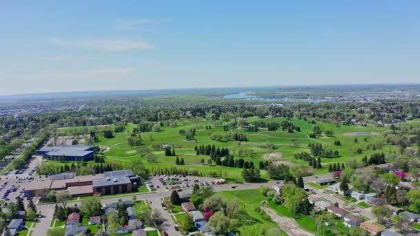 Public Golf Course City Bismarck North Dakota Usa Річка Міссурі — стокове відео