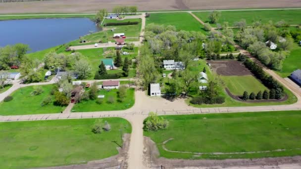 Aerial View Suburban Residential Neighborhood Bismarck City Region North Dakota — Stockvideo