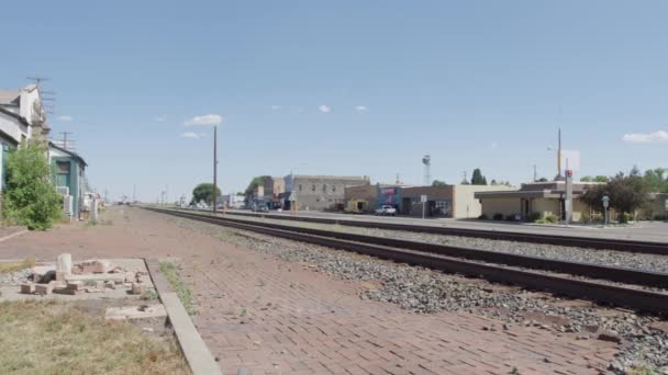 Antiguo Depósito Trenes Idaho Shoshone Shoshone Idaho Que Fue Construido — Vídeo de stock