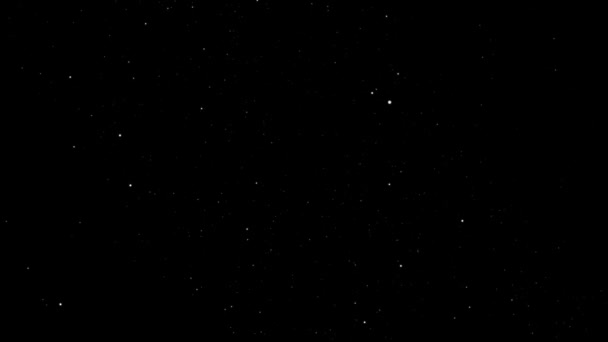 Animación Estrellas Nocturnas Movimiento Viaje Espacial Con Rotación Fondo Cósmico — Vídeo de stock