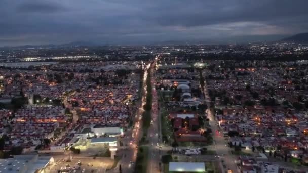 Hyperlapse Der Dämmerung Über Der Stadt — Stockvideo