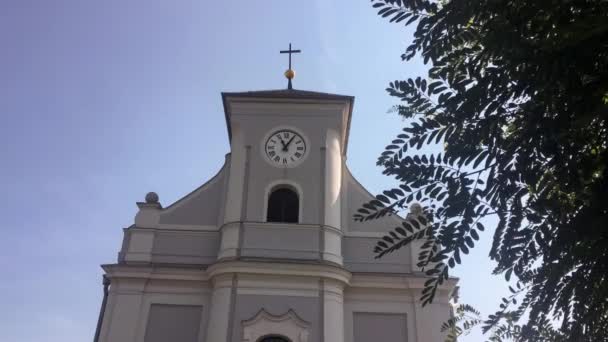 Saint Peter Kostel Svateho Petra Alkantary Skew Church Karvina Doly — Stock Video