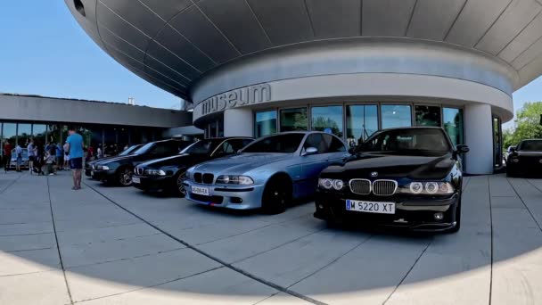 50X E39 Cars Invited Special Guest Bmw Museum Bmw 50Th — Stock Video