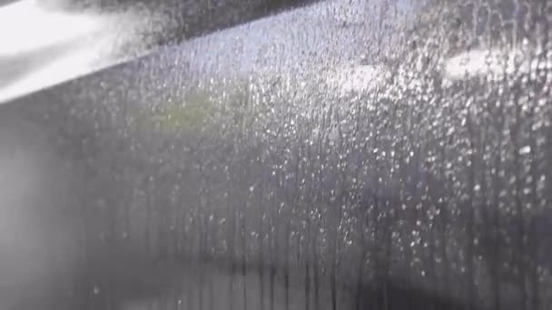 Spraying Coating Wet Liquid Body Car Close — Stock Video