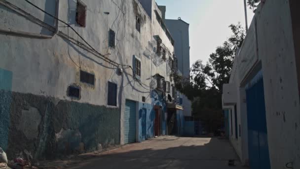 Vista Rua Com Sol Nascendo Taghazout — Vídeo de Stock