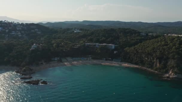 Letecký Pohled Pobřeží Lloret Del Mar — Stock video