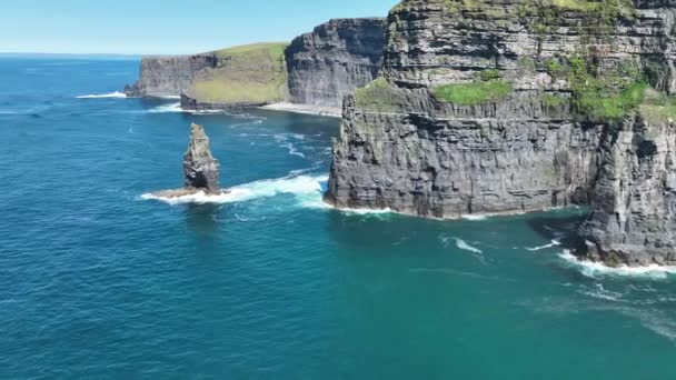 Klify Moher Drone Fotage — Wideo stockowe