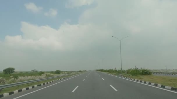 Timelapse Point Vue Véhicule Circulant Sur Autoroute Périphérique Ouest Inaugurée — Video