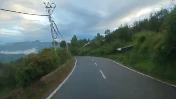 Ponto Vista Timelaspe Motorista Andando Pela Estrada Shimla Kinnaur Mês — Vídeo de Stock