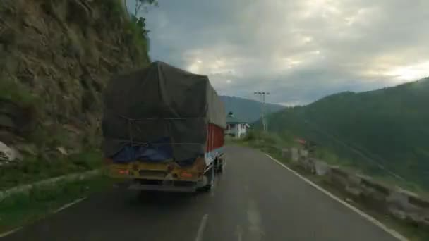 Timelapse Conducir Través Hermosa Ruta Shimla Kinnaur Spiti Carretera Nacional — Vídeo de stock