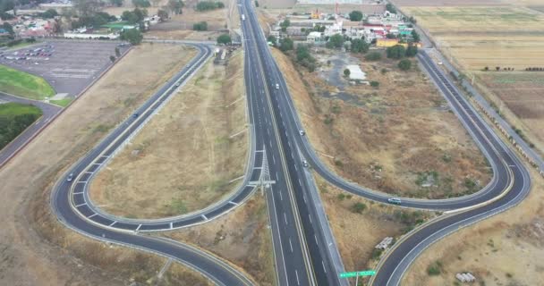 Estrada Para Estado Texcoco México Drone — Vídeo de Stock