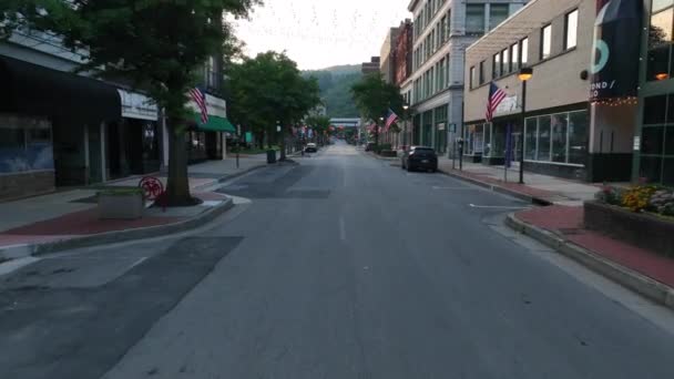 Main Street Pequena Cidade Abandonada Nos Eua Rurais País Carvão — Vídeo de Stock