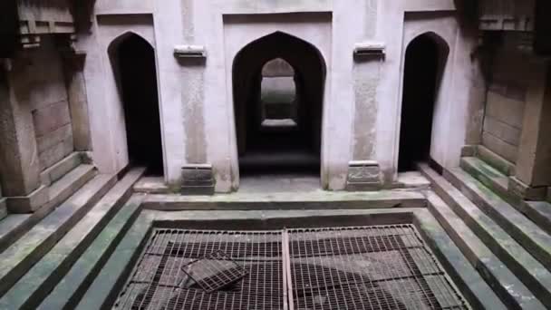 Adalaj Oder Rudabai Stepwell Liegt Adalaj Der Nähe Von Gandhinagar — Stockvideo