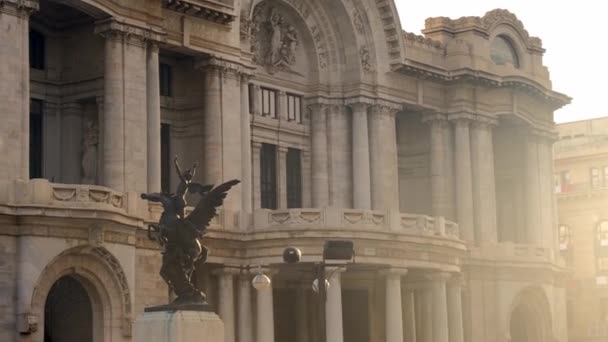 Palácio Belas Artes Cidade México Frente Varanda Vista Para Entrada — Vídeo de Stock