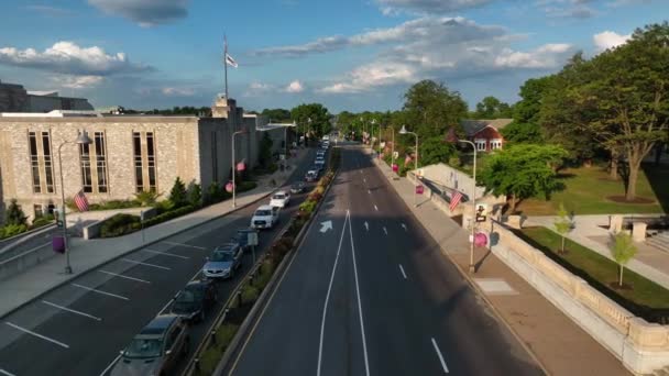 Das Hauptquartier Der Hershey Company Befindet Sich Der Innenstadt Luftaufnahmen — Stockvideo