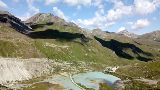 Вид Згори Гірське Озеро Долині Зіналь Швейцарія — стокове відео