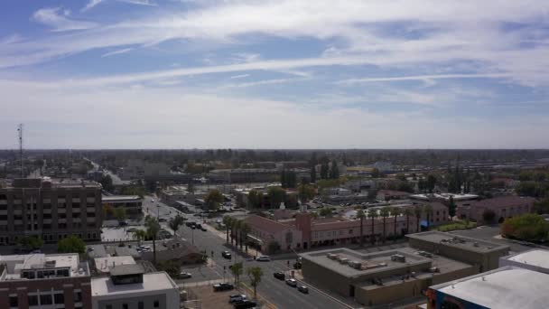 Vista Aérea Descendente Del Centro Bakersfield California — Vídeo de stock