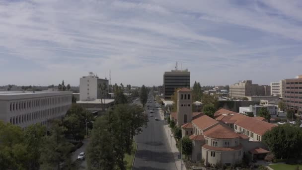 Bakersfield California Sokaklarında Geniş Bir Hava Görüntüsü Var — Stok video